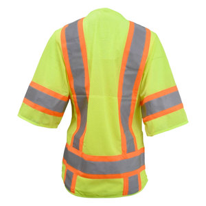 Gilet de sécurité haute visibilité 100% polyester, vêtements de travail, construction, gilet de protection personnalisé, vestes de sécurité - Product Image 3