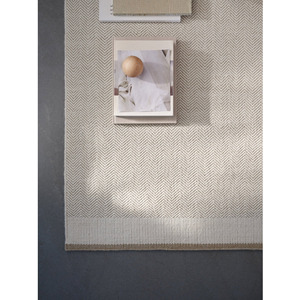 Tapis Dhurrie en laine blanche naturelle, tissé à la main, tissage plat, tapis d'intérieur, fournisseur d'usine artisanal - Product Image 4