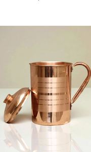 Copper jug <b>set</b> for sunrise <b>breakfast</b> table experience water serving metal <b>set</b> with glasses durable reusable kitchen dining drink - Product Image 2