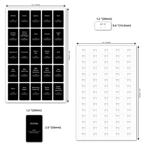 Etiquetas de Vinilo Impresas Personalizadas a Prueba de Agua para Frascos de Especias de Cocina, Resistentes al Aceite y Ecológicas - Product Image 3