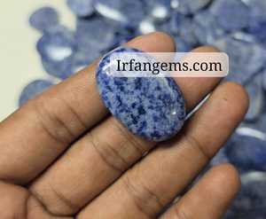 Lote de Cabujones de Jaspe Azul con Manchas, 100% Naturales, Gemas de Jaspe con Manchas Pulimentadas, Cabujones Sueltos para Joyería, Piedras con Patrones Únicos - Product Image 3