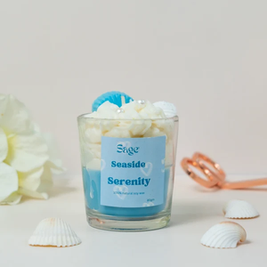 Vela aromática en frasco pequeño Seaside Serenity, vela perfumada para aromaterapia, fragancia para el hogar, para relajación, decoración de dormitorio, sala de estar y regalo - Product Image 3
