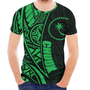 T-shirt personnalisé imprimé en 3D Îles Marshall Hawaï, couleurs du drapeau avec motifs traditionnels, col rond, sport, pour hommes 2026 - Product Image 1