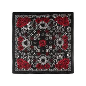 Foulard carré vintage pour femme, imprimé floral, élastique, léger, respirant, nouvelle mode, bandana, bandeau - Product Image 6