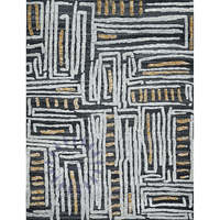 Tapis d'artiste marocain à motif craie abstrait, tapis kilim noué à la main en laine 4x6 28" Pihue Creations, ensembles de tapis pour salon kg