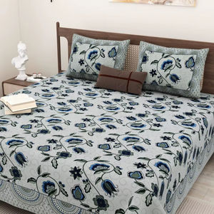 Juego de Sábanas Transpirables 100% Viscosa Estampadas, Cubrecama de Verano con Fundas de Almohada, Diseño Simple - Product Image 1