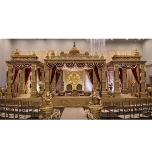 Cérémonie de mariage tamilienne Manavarai Mandap, Mandap de mariage traditionnel indien, Mandap de mariage sud-indien, Mandap de palais Maharaja - Product Image 1