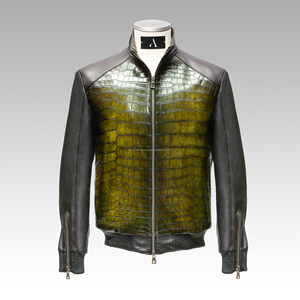 Cuir pour hommes personnalisés pour veste de crocodile dernière conception avec pour peau de serpent d'alligator pour vestes en peau de crocodile - Product Image 1