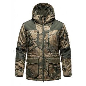 Veste de chasse d'hiver pour homme en polyester/nylon, imperméable, respirante, coupe-vent, légère et durable pour l'extérieur - Product Image 2