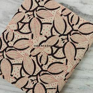 Tela de Algodón Cambray Estampada a Bloques 60x60, Tela de Algodón con Estampado Tradicional Jaipuri - Product Image 3