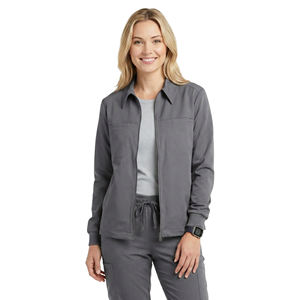 Chaqueta Médica con Cierre y Cuello para Mujer, Uniforme de Enfermería, Chaquetas Médicas Elegantes con Logotipo Personalizado, Precio al por Mayor de Alta Calidad OEM - Product Image 1