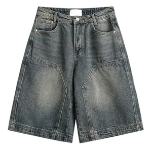 Shorts de Mezclilla con Lavado Ácido, Estilo Vintage, Corte Holgado, Algodón, Logotipo Personalizado OEM - Product Image 5