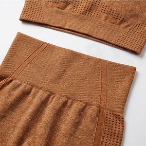 Conjunto Deportivo de Dos Piezas Personalizado, Talla Grande, Impermeable, Transpirable, con Malla, para Yoga, Fitness, Gimnasio, de Alta Elasticidad, Suave, con Corte en V en la Parte Trasera - Product Image 5