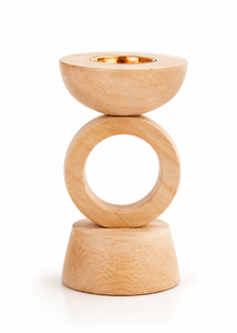 Bamboo Coil <b>Incense</b> <b>Holder</b> With Geometric Lid Aromatherapy Burner All-Season Use Aromatherapy Home Fragrance For Ramadan - Product Image 2
