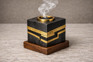 Brûleur à Bakhoor Arabe Madkhan de Luxe en Bois Massif, Porte-Encens Aromatique Oud Mabkhara, Décoration d'Intérieur Moyen-Orientale - Product Image 2