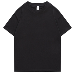 Camisetas de cuello redondo de primera calidad para hombre, 100% algodón, hombros caídos, manga corta, con logo personalizado - Product Image 2