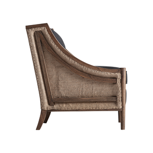 Sillón de Salón Clásico Contemporáneo de Madera de Teca Maciza Hecho a Mano con Cojín de Felpa, Muebles de Sala de Estar Tapizados Cómodos de Primera Calidad - Product Image 4