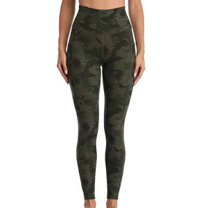 Best Selling High-Waisted Women's Gym Fitness Yoga Leggings Elastic Waist Sweat-Wicking Breathable Solid Four-Way Stretch Custom - Product Image 2