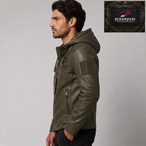 Chaqueta de cuero para hombre a la moda que ofrece una comodidad suave y un calor premium, con un aspecto moderno y elegante. Venta al por mayor. - Product Image 3