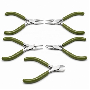 Ensemble de mini-pinces à bijoux en acier inoxydable, pinces coupantes pour fil, outil de perlage DIY, pinces à bec long - Product Image 2
