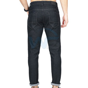 WASI SPORTS Comfortable Lightweight Cotton <b>Jeans</b> Pants Durable Stitching <b>Elastic</b> Waistband Eco-Friendly for Everyday Activities - Product Image 2