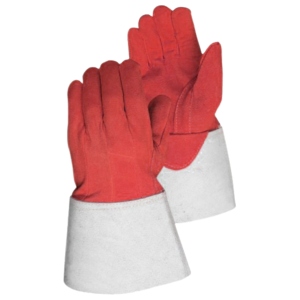 Gants de soudage de haute qualité en cuir de vachette pleine fleur anti-vibration, certifiés CE, renforcés - Product Image 4