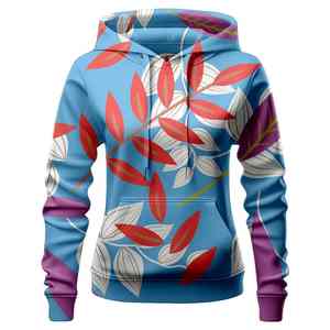 Sudadera Moderna con Degradado de Color, Sublimación, Patrón Artístico Elegante, Ajuste Flexible, Estilo Chic, Ligera, para Mujer, Verano - Product Image 1