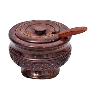 Classic Wood Sugar Pot Minimalist Designer Surface Wood Sugar Container Crafts Wholesale Price - Product Image 2
