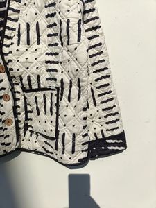Block Printed Cotton Quilted <b>Jacket</b>: Boho Handmade Women's Coat - Product Image 4