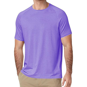 Camiseta Deportiva de Manga Corta para Hombre, Azul, de Secado Rápido, Poliéster, Compresión, Protección contra Rozaduras, Ropa Deportiva - Product Image 5