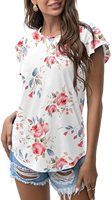 Kaos Wanita Kerah Bulat Lengan Pendek Warna Polos Model Longgar Bahan Jersey Rajut Kasual untuk Musim Semi dan Musim Panas