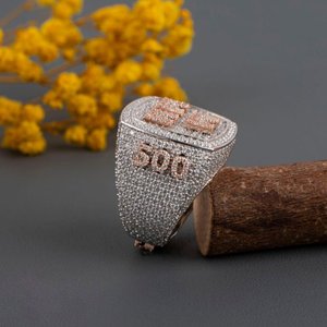 Luxury <b>Roman</b> <b>Numeral</b> <b>Ring</b> VVS Moissanite Diamond 925 Sterling Silver Rhodium Plated Iced Out Hip Hop Men's Custom Statement <b>Ring</b> - Product Image 5