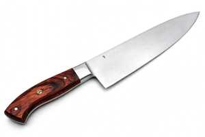 Cuchillo de Chef Profesional de 8 Pulgadas de Acero Inoxidable con Alto Contenido de Carbono y Mango Ergonómico de Madera de Palisandro - Product Image 5