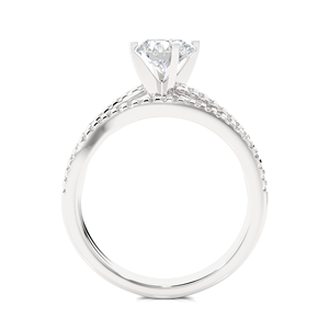 Anillo de Diamantes de 18K de Oro Real Cultivado en Laboratorio, 52 Piezas, Forma Redonda, Anillo de Compromiso para Mujer, para Exportación al por Mayor - Product Image 2