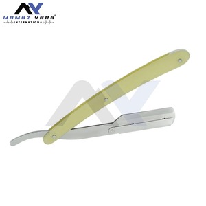 Mens Professional Swing Lock Stainless Steel <b>Straight</b> Razor Holder with Single Blade Folding Shaving Tool Barber Shavette - Product Image 3