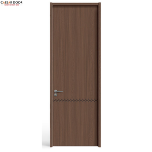 Stylish MDF Wooden Entry Door Contemporary Aesthetic Anti-Warping Reinforced Core Soundproof Energy Efficient Wooden Door - Product Image 6