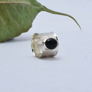 Bague en onyx noir, argent sterling 925, bague en pierre précieuse faite à la main, fournisseur en gros, cadeau d'anniversaire, bijoux unisexe - Product Image 3