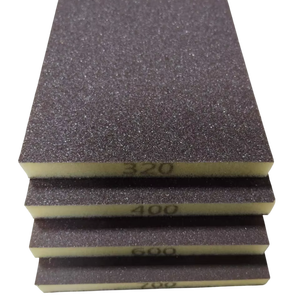 Bloc éponge en oxyde d'aluminium double face, dureté moyenne, diamètre 100 mm, épaisseur 12 mm, grain 320-1200, pour ponçage manuel de précision - Product Image 1