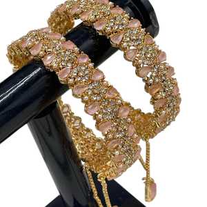 Juego de Brazaletes de Novia Pakistaníes de Lujo de Primera Calidad, en Oferta, Hechos a Mano, Chapados en Oro, Joyería Antigua para Mujer - Product Image 1
