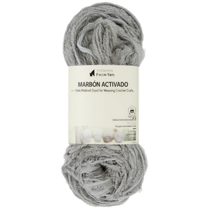 Recycled Cotton Frizz <b>Ribbon</b> <b>Yarn</b> Light Grey Hand Dyed for Weaving Crochet Crafts - Product Image 2
