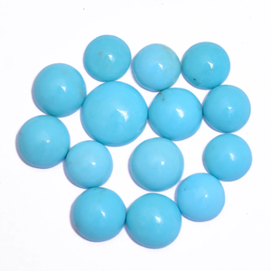 Turquoise AAA+ 8mm-10mm, cabochon rond lisse, turquoise naturelle d'Arizona, pierre semi-précieuse, cabochon en vrac pour la création de bijoux - Product Image 4
