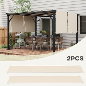 Set di Ricambio per Pergola da Esterno Khaki 10x11.8ft, 2 Pezzi, Protezione UV, Facile Installazione - Product Image 4