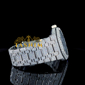 Premium TASNIM JEWELLERY Stainless Steel <b>Coin</b> Moissanite Diamond Quartz ETA Movement Vintage Analog Sport Business Fashion Watch - Product Image 2