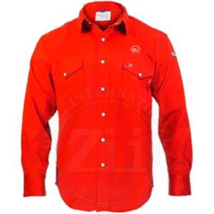 Ropa de Trabajo ZUNEZI, Resistente al Fuego e Impermeable, Bicolor, con Cierre de Broches de Perla, FRC NFPA 2112, 2 Hombres, Manga Larga, 7oz, Costuras Soldadas - Product Image 1