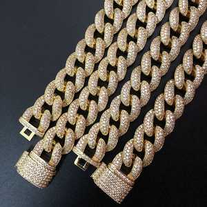 20mm <b>Iced</b> <b>Out</b> VVS Moissanite Diamond Hip Hop Luxury <b>Chain</b> Unisex for IGI Certified RATAN JEWELS 14k Gold Cuban Link Necklace - Product Image 6