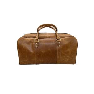 Bolsa de Viaje de Cuero Genuino de Lujo con Bloques de Color Personalizados, 20x10x11 Pulgadas, Resistente, para Hombre, Elegante, para Fin de Semana - Product Image 1