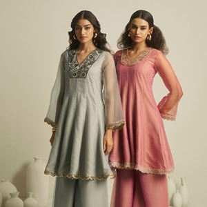 Premium Women’s Pure <b>Tissue</b> Peplum Palazzo Set with Heavy Handwork Designer ReadyMade Ethnic Party Wear Dress for <b>Wedding</b>, Festi - Product Image 4