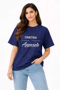 เสื้อยืดผู้หญิงฤดูร้อน สีกรมท่า ผ้าฝ้ายนุ่ม สวมใส่สบาย แขนสั้น ระบายอากาศได้ดี คุณภาพสูง ปรับแต่งได้ แฟชั่นเสื้อผ้า - Product Image 1