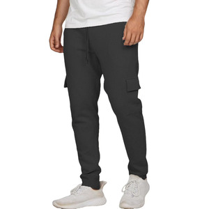 Men jogger trouser New Fashion Casual Clothes Fleece Custom Cargo Buttons Men's Fleece Sweatpants <b>Pants</b> Trousers for Men - Product Image 1