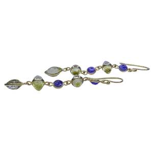 Boucles d'oreilles pour femme en argent sterling 925 plaqué or avec améthyste et topaze citron, idéales pour les mariages - Product Image 4